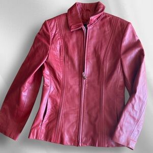 Red leather small FOURTEEN ZERO